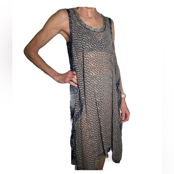 Vivienne Tam 100% Silk Two Print Dress/Tunic with Side Ruffles - Picture 2 of 8